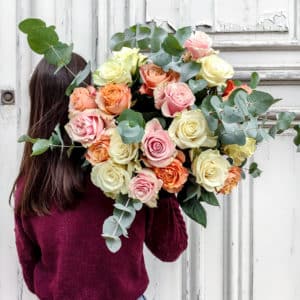 Bouquet cadeau plaisir coloré multicolore roses anniversaire retraite départ remerciements Livraison Le Mans gratuite et envoi en France Chronopost