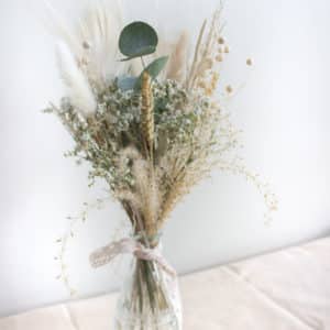 Vase de fleurs séchées - blanc