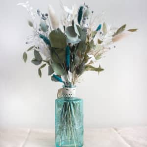 Vase de fleurs séchées - bleu