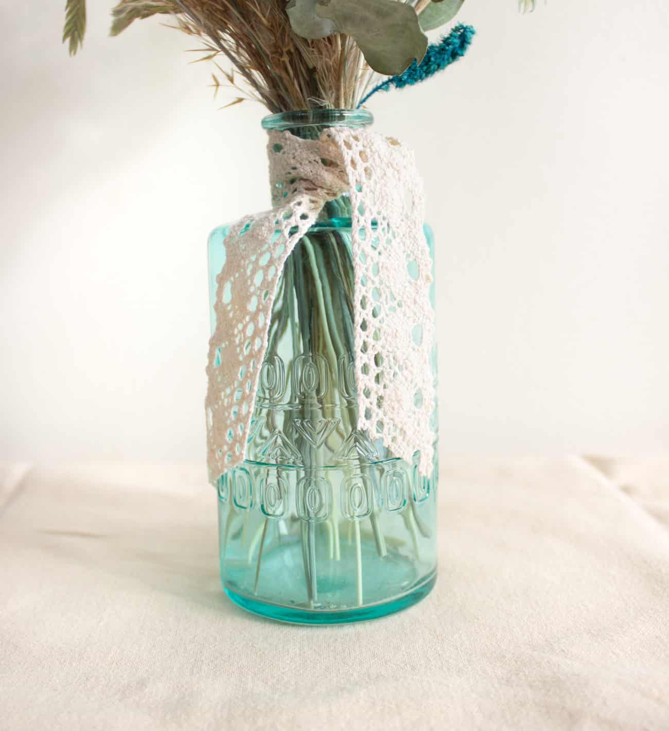 Vase de fleurs séchées - bleu Vase de fleurs séchées - bleu