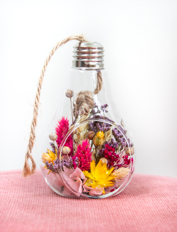 Ampoule de fleurs séchées