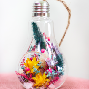 Ampoule de fleurs séchées Colorée