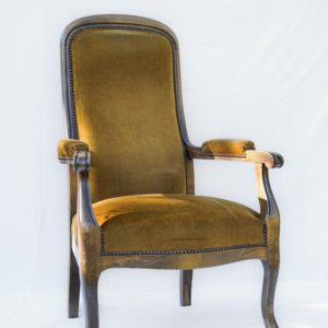 Fauteuil voltaire moutarde