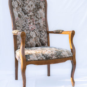 Fauteuil voltaire tissus fleuri