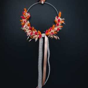Couronne de fleurs séchées