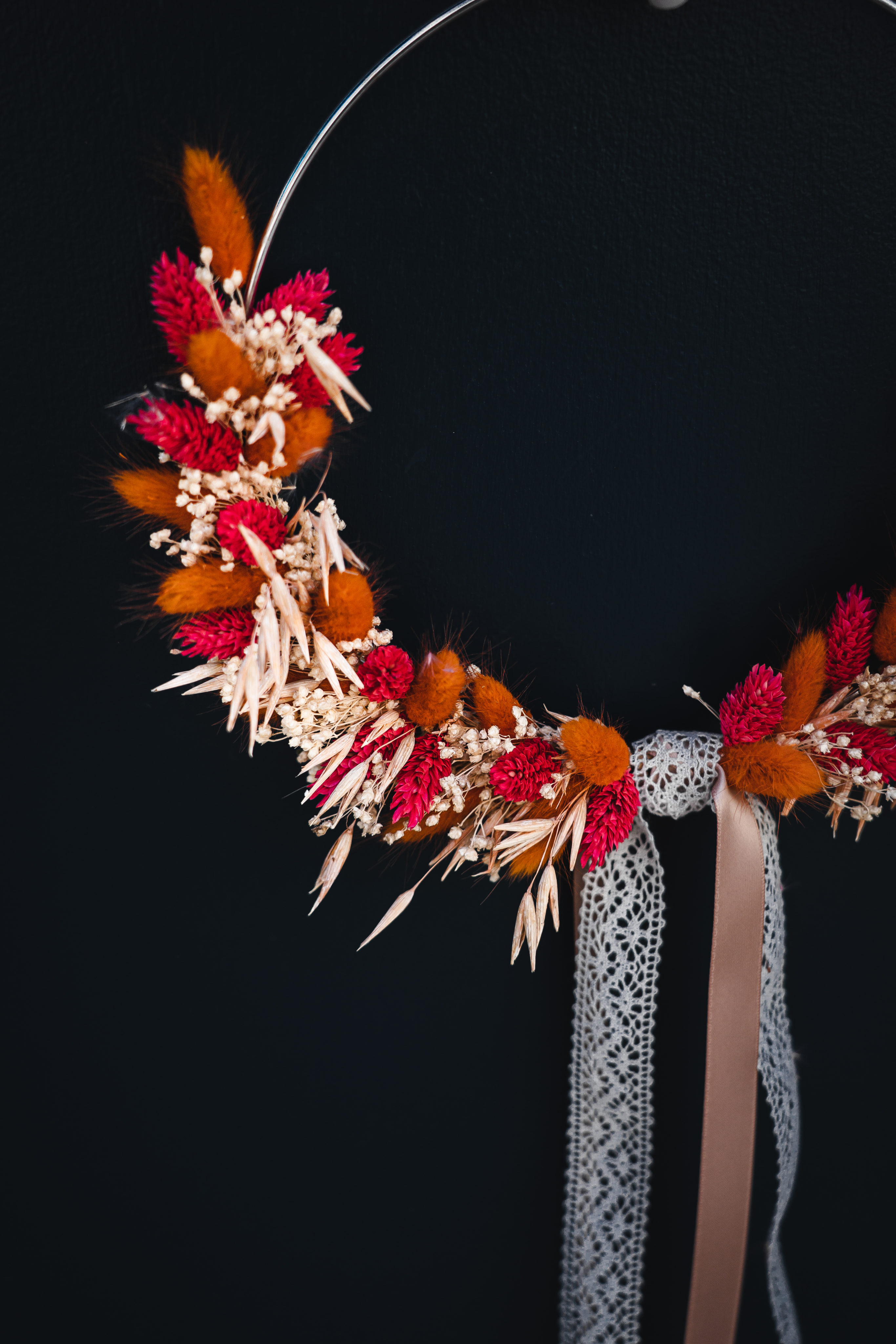 Couronne de fleurs séchées Couronne de fleurs séchées